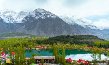 Capture of Shangrila Resort with mountains and lake in Skardu, Pakistan. A perfect travel destination with stunning landscapes. 4 Days private by air Tour