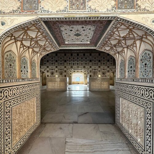 Sheesh Mahal mirror work inside Lahore Fort on a Lahore heritage tour