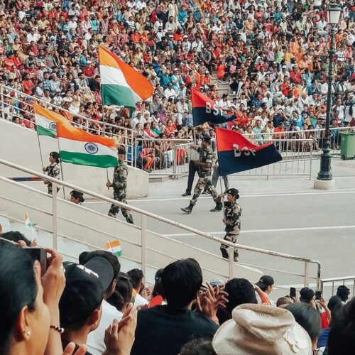 Wagah Border flag-lowering ceremony near Lahore